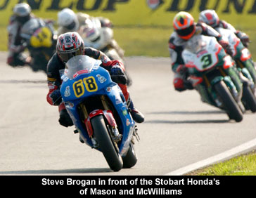 Steve Brogan in front of the Stobart Honda’s of Mason and McWilliams